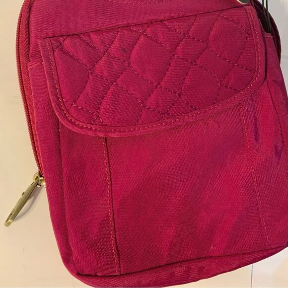 Travelon Anti-Theft signature Small Red Crossbody Bag NWT - Picture 3 of 14